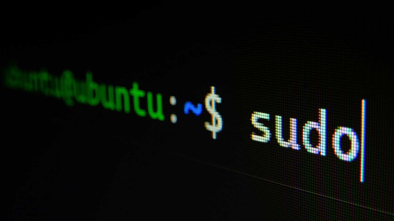 Comando sudo ejecutado en una terminal Linux
