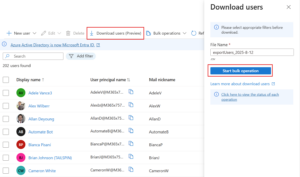 crear usuarios en Azure ID usando listas de SharePoint