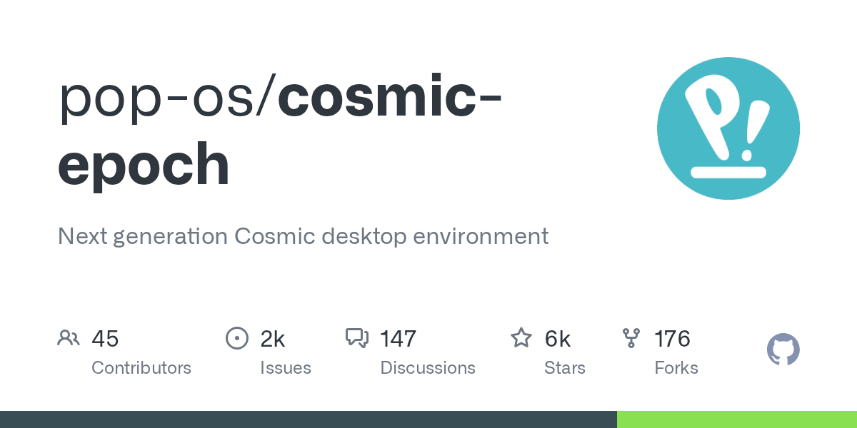 Escritorio COSMIC Desktop 1.0.6