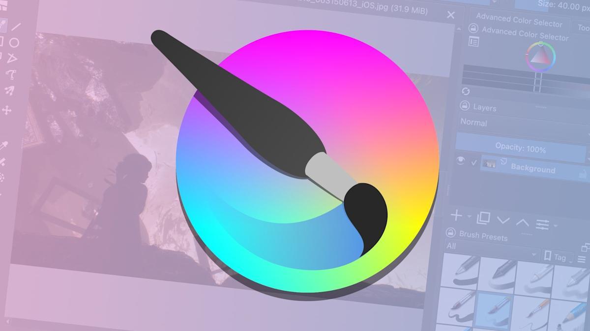 Interfaz de Krita con Qt6 y Wayland Interfaz de Krita con Qt6 y Wayland