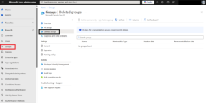 recuperar grupos eliminados de Office 365