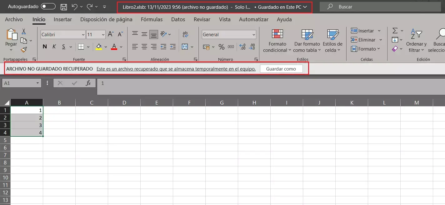 causas de errores al guardar archivos pesados en Excel