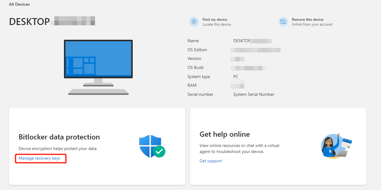 Ubicaciones posibles de la clave de BitLocker