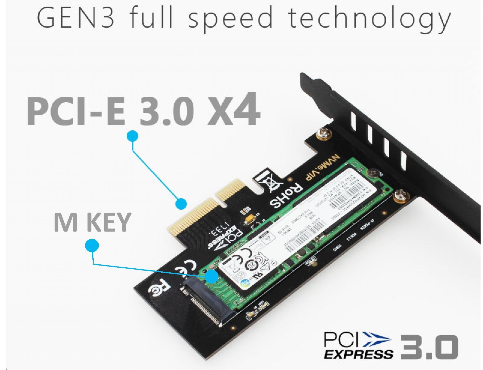 Tarjeta de expansión NVMe a PCIe