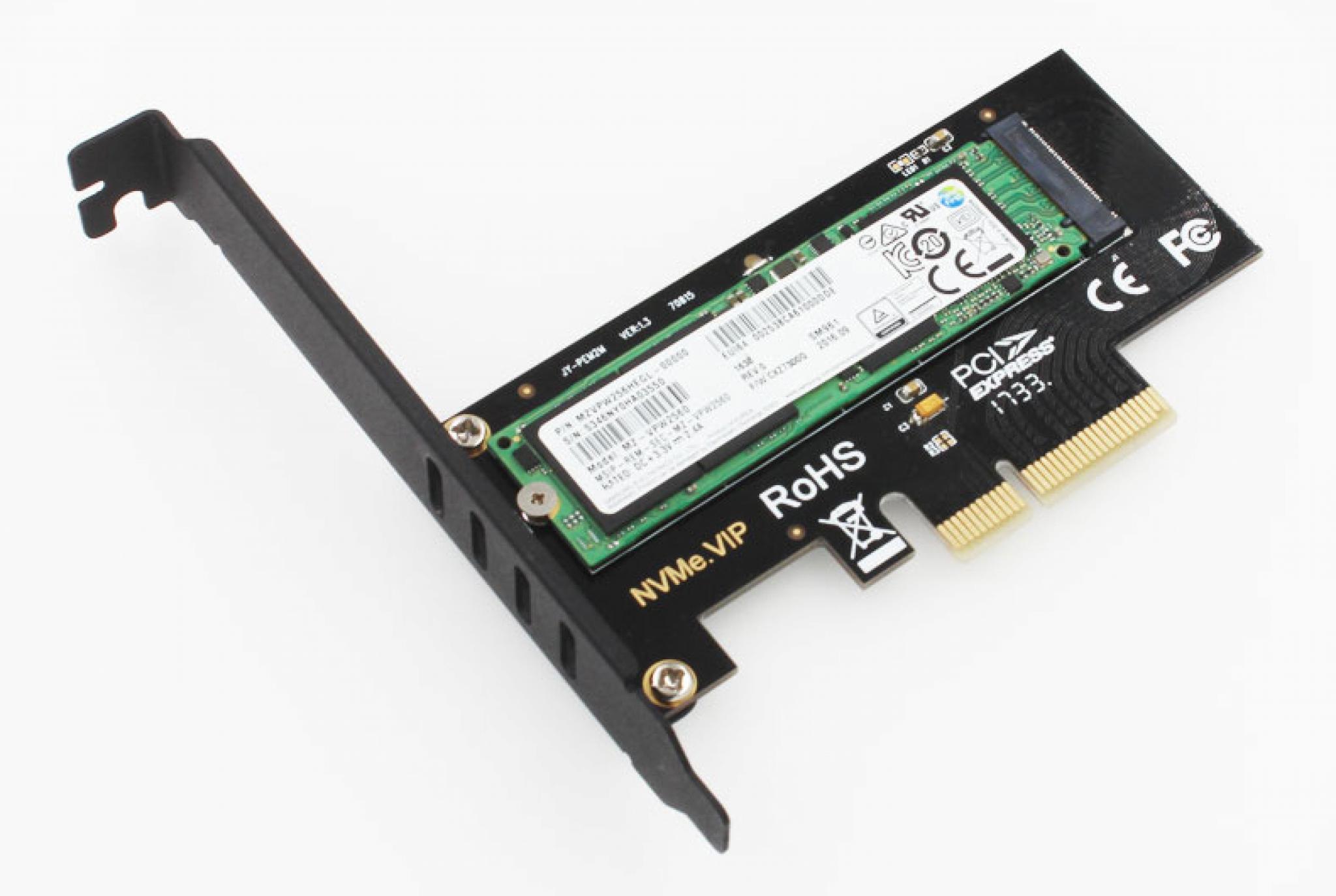 Adaptadores NVMe a PCIe x16