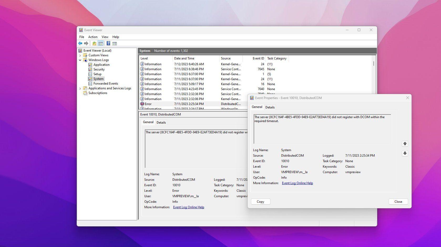 abrir visor de eventos windows 11