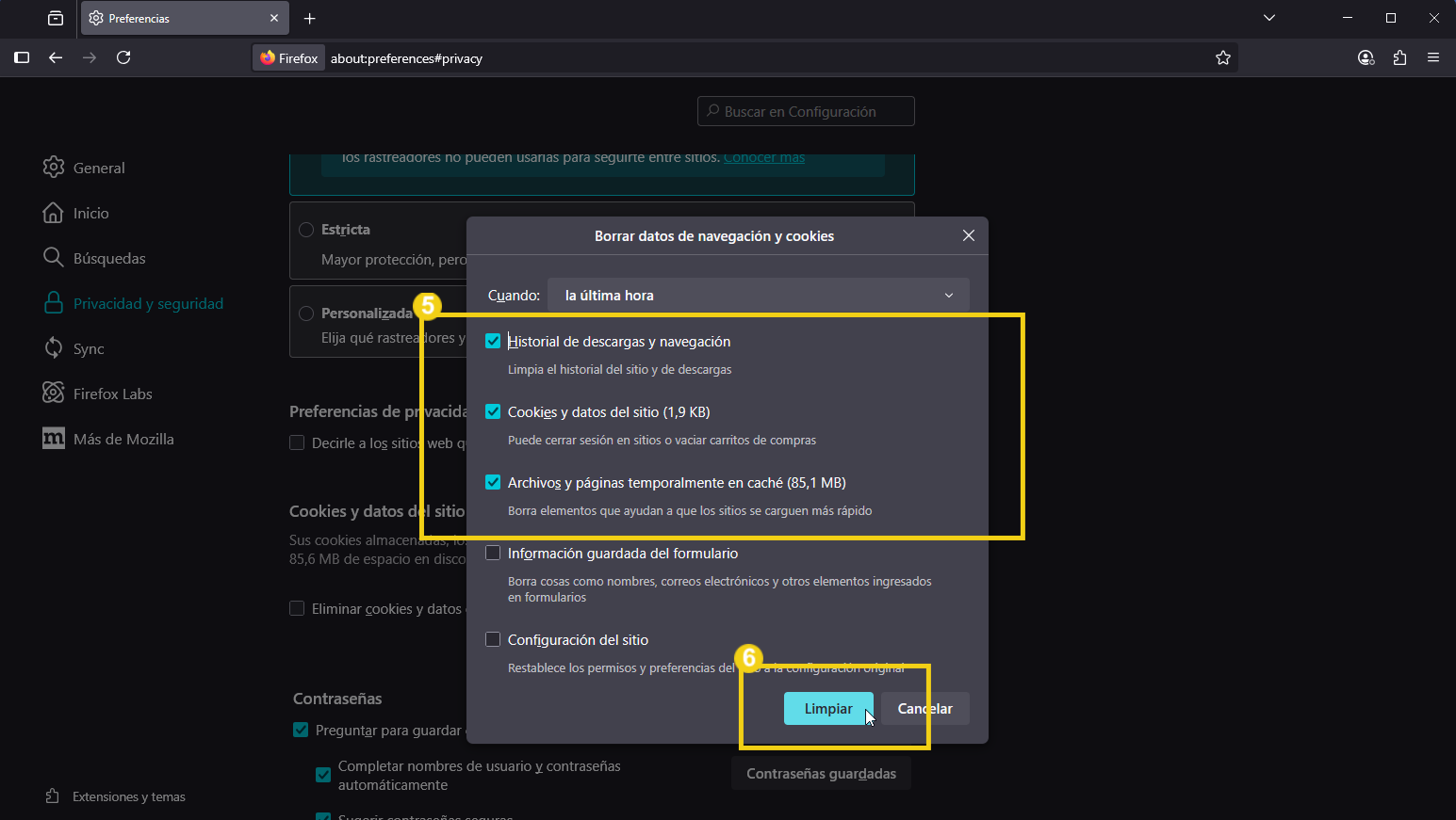 Motivos para limpiar la caché del navegador Razones para limpiar la caché del navegador