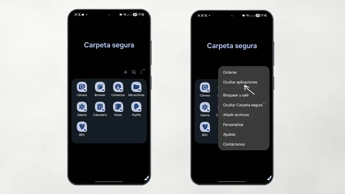 carpeta segura Samsung carpeta segura Samsung