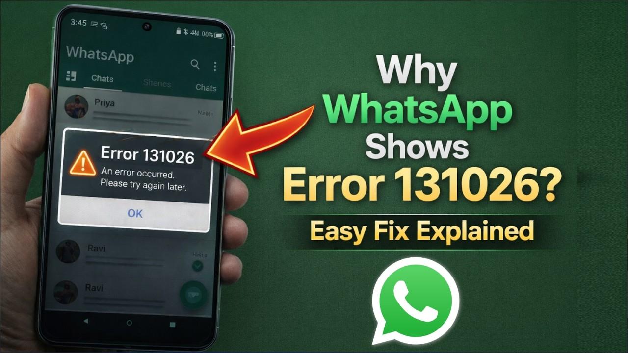 Qué es el error 131026 de WhatsApp Qué es el error 131026 de WhatsApp