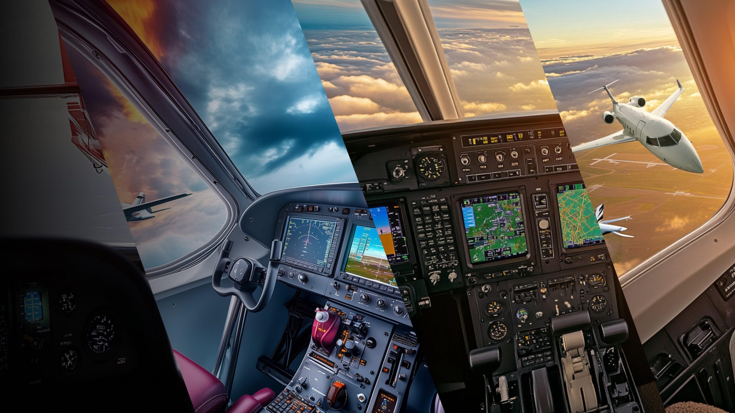 cabina de avion en vr