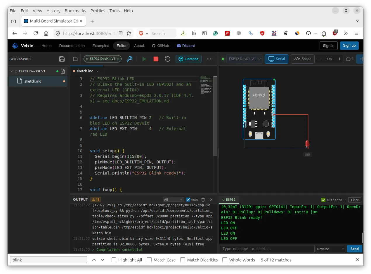 Simulación de Arduino ESP32 y Raspberry Pi en Velxio Simulación de Arduino ESP32 y Raspberry Pi en Velxio