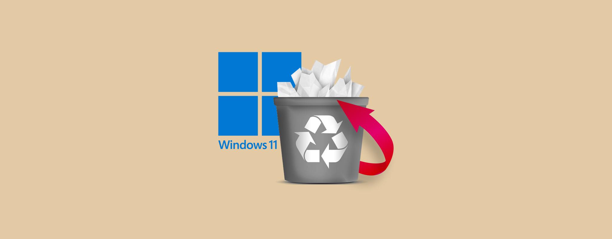 Pagbawi ng mga tinanggal na file mula sa Recycle Bin sa Windows 11