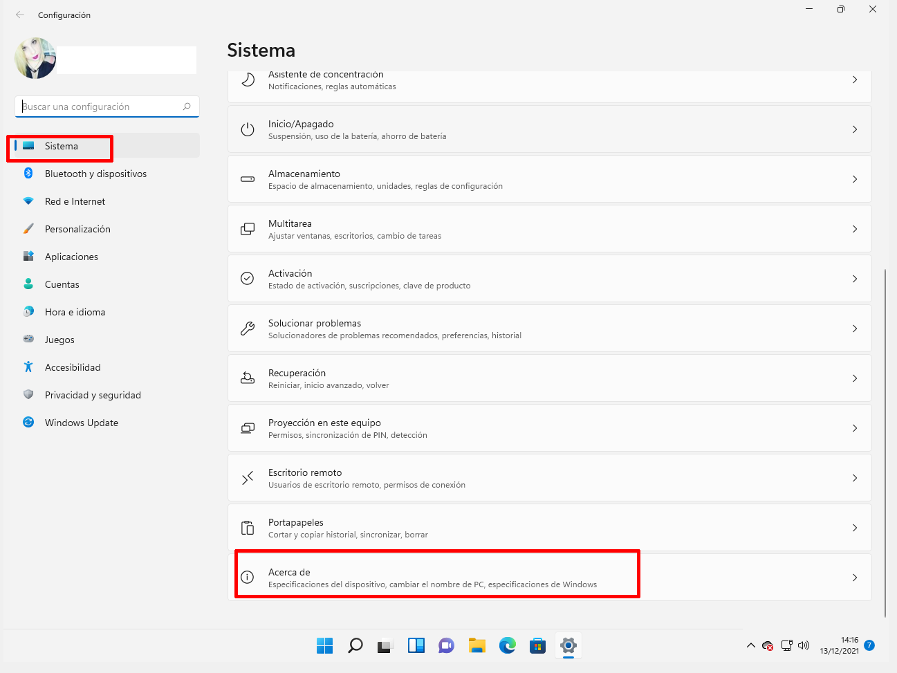 Ver información del sistema en Windows 11