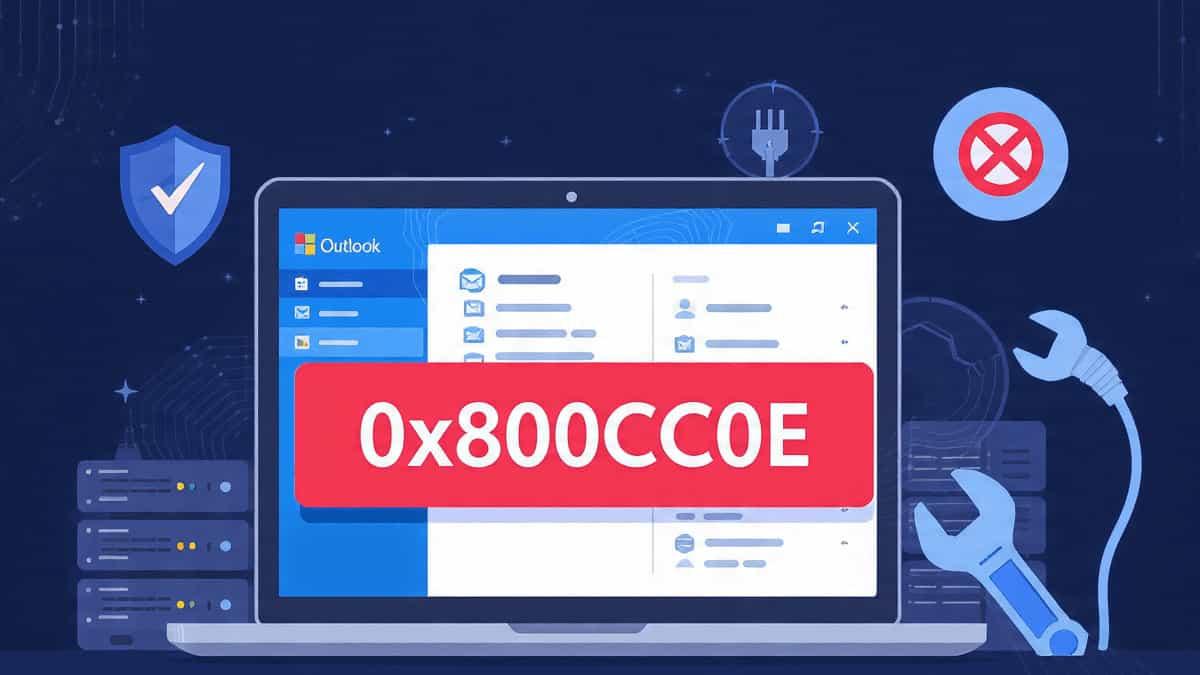 Solucionar error 0x800ccc0e en Outlook Solucionar error 0x800ccc0e en Outlook