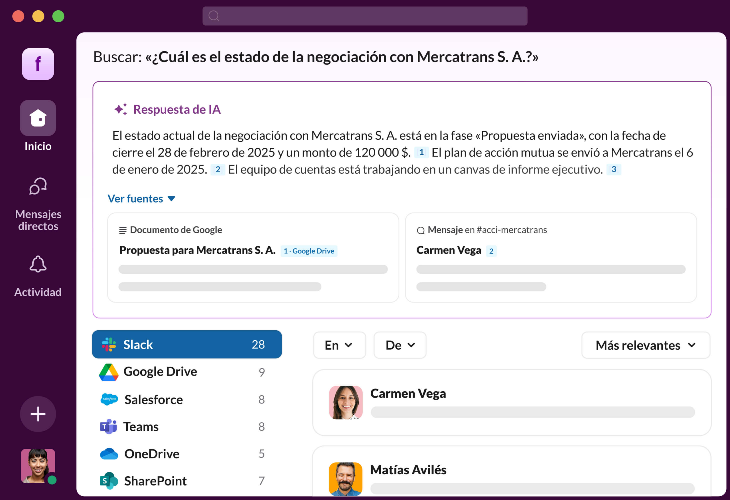 Síntesis diaria de canales en Slack Síntesis diaria de canales en Slack