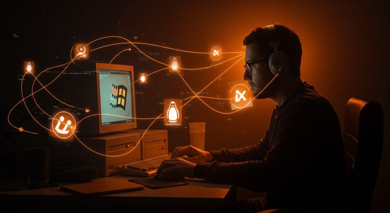 Comparación WSL moderno y WSL9x en Windows 95