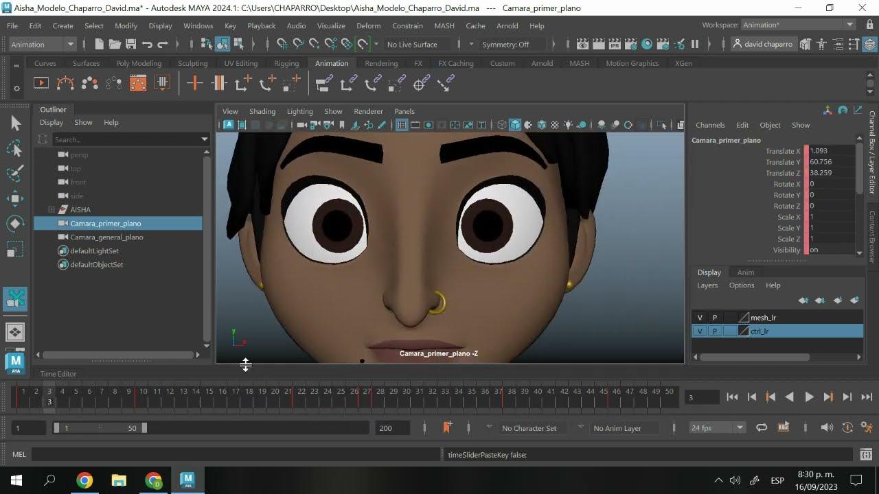 Flujo de trabajo Autodesk Maya FBX y root motion