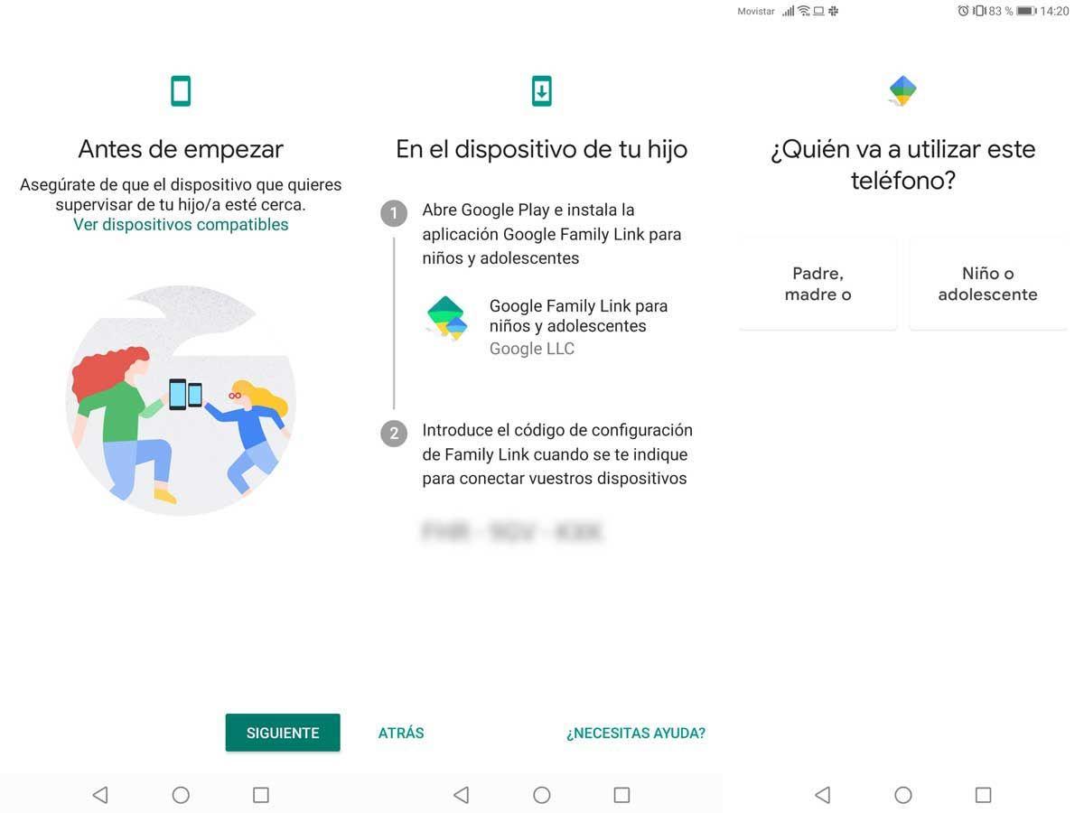 Android'de Family Link ile ebeveyn denetimi ve konum takibi.