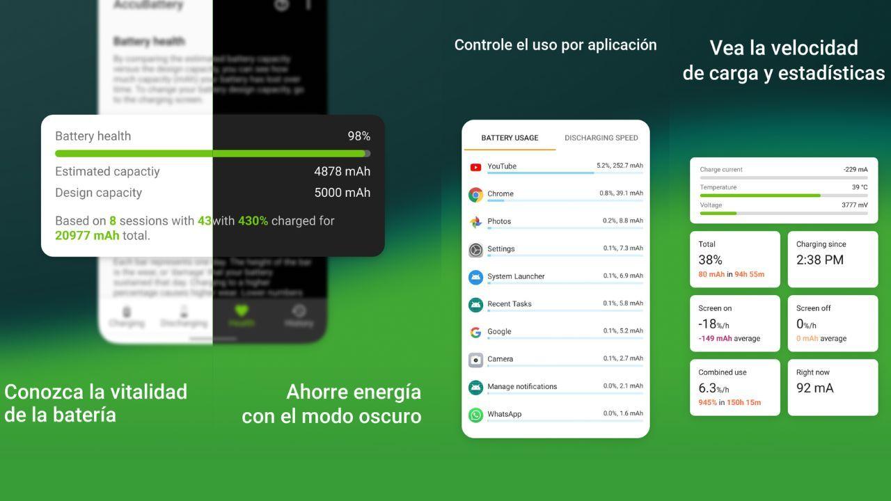 AccuBattery lietotne operētājsistēmā Android