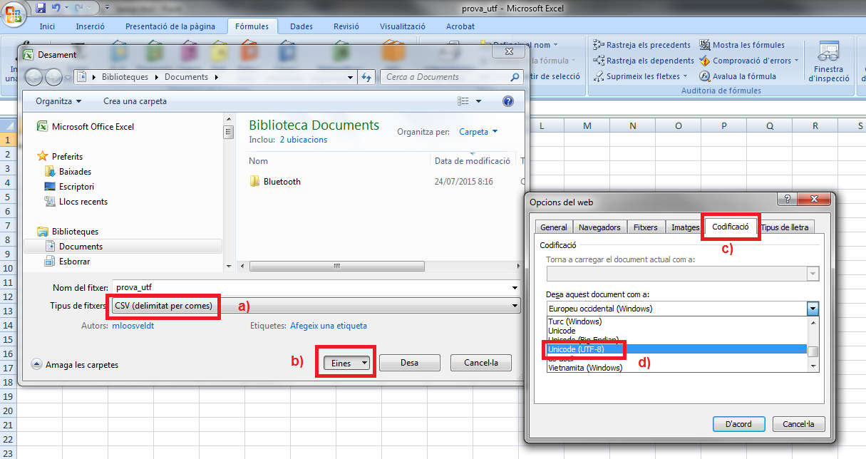 CSV UTF-8 listo para importar