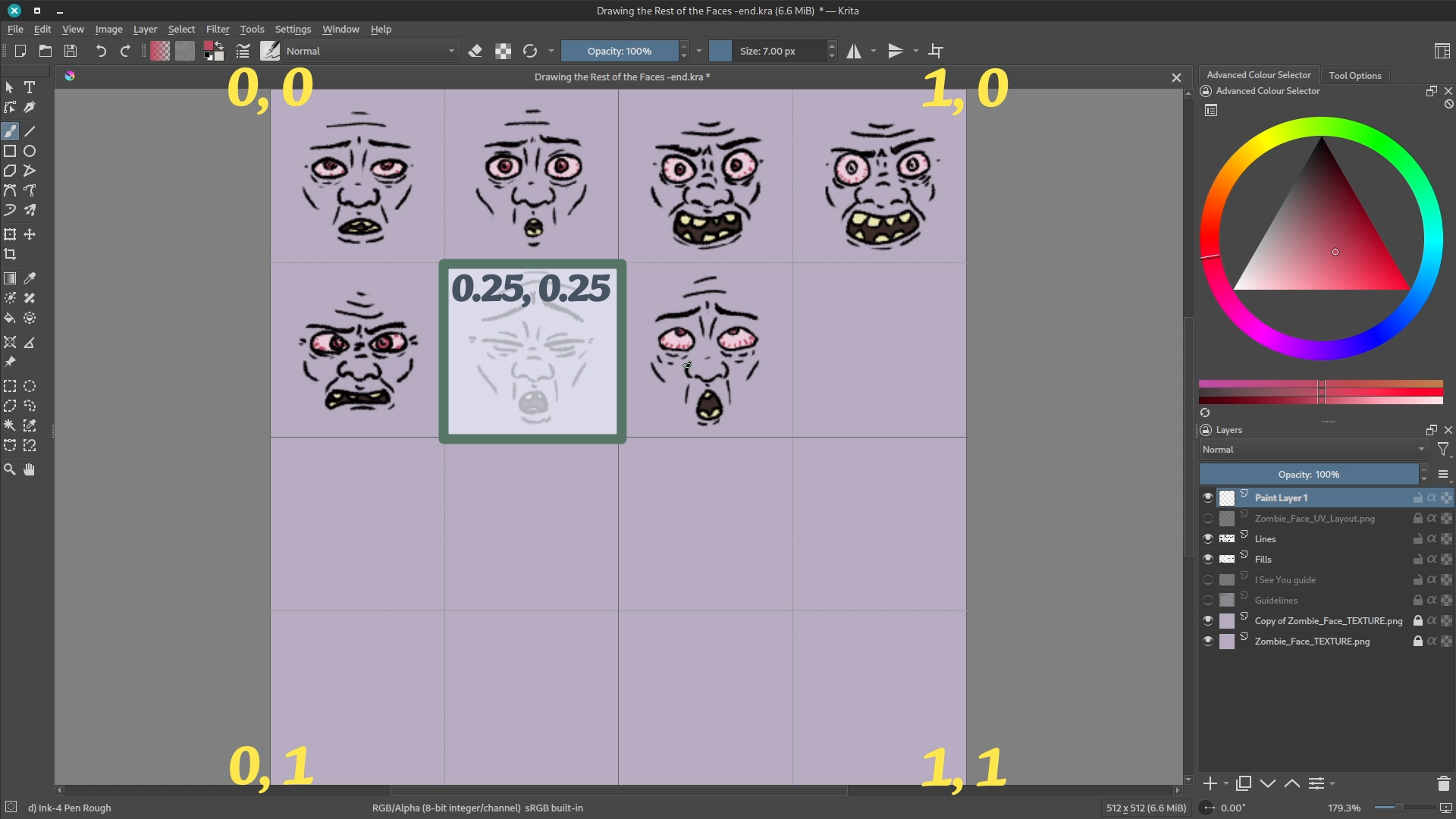 exportar capas individuales como cuadros en Krita