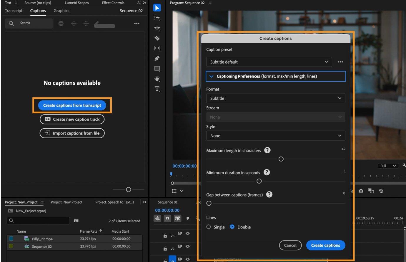 Εξαγωγή υπότιτλων SRT από το Premiere Pro