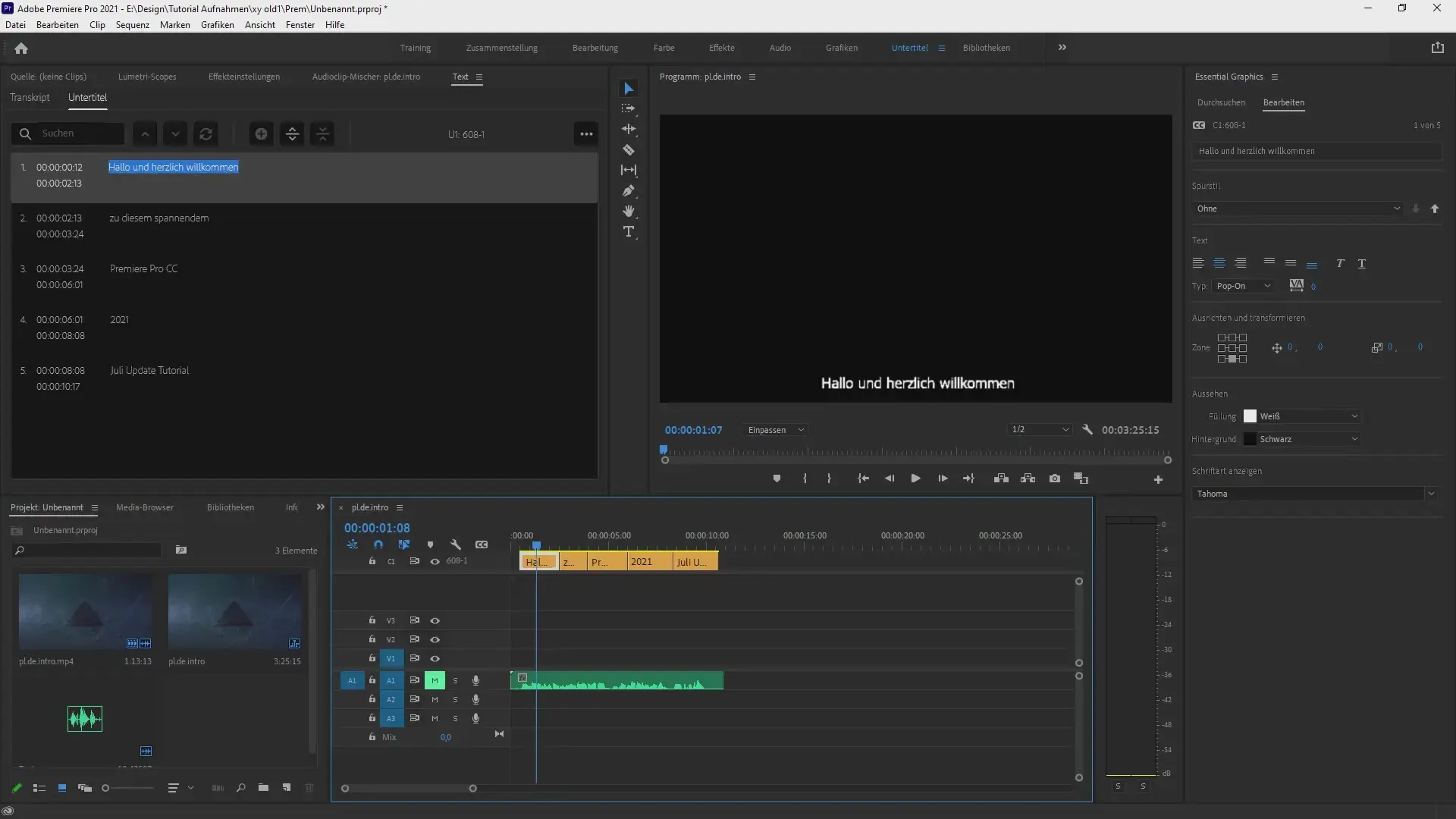Υπότιτλοι SRT στο Premiere Pro Υπότιτλοι SRT στο Premiere Pro