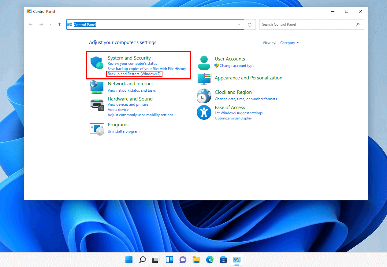 Uso de OneDrive en copias de seguridad de Windows