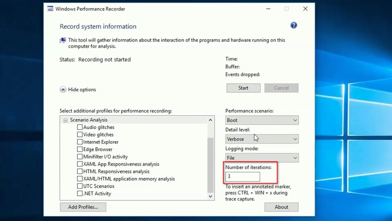 Herramientas de rendimiento de Windows