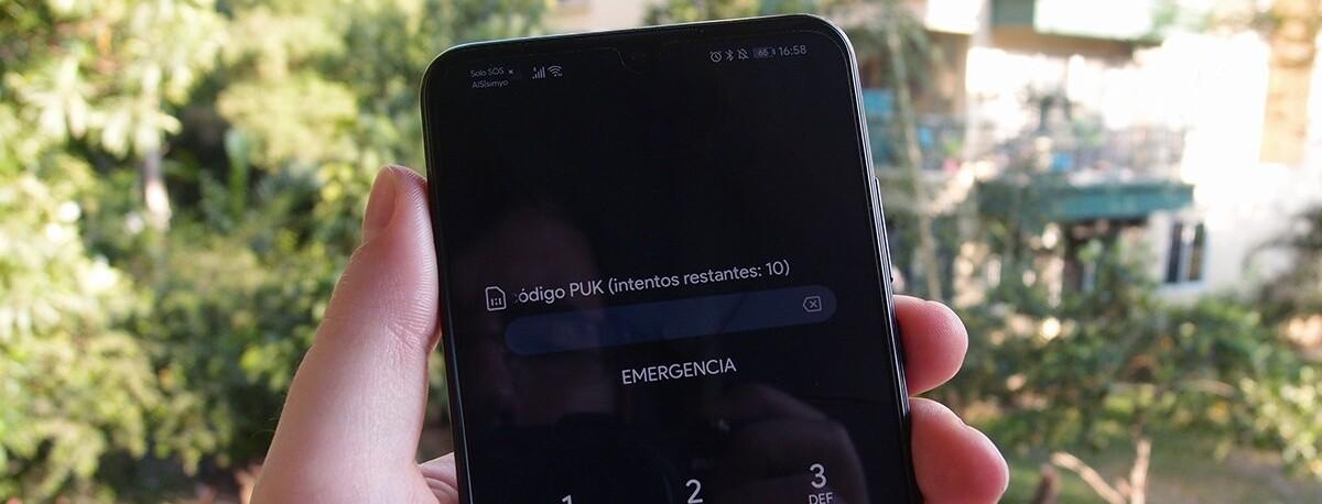 Información sobre código PUK de tarjeta SIM