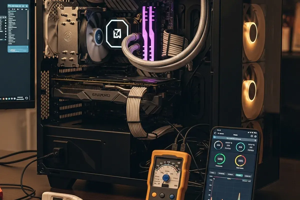 Medición de energía CPU y GPU Consumo energético PC