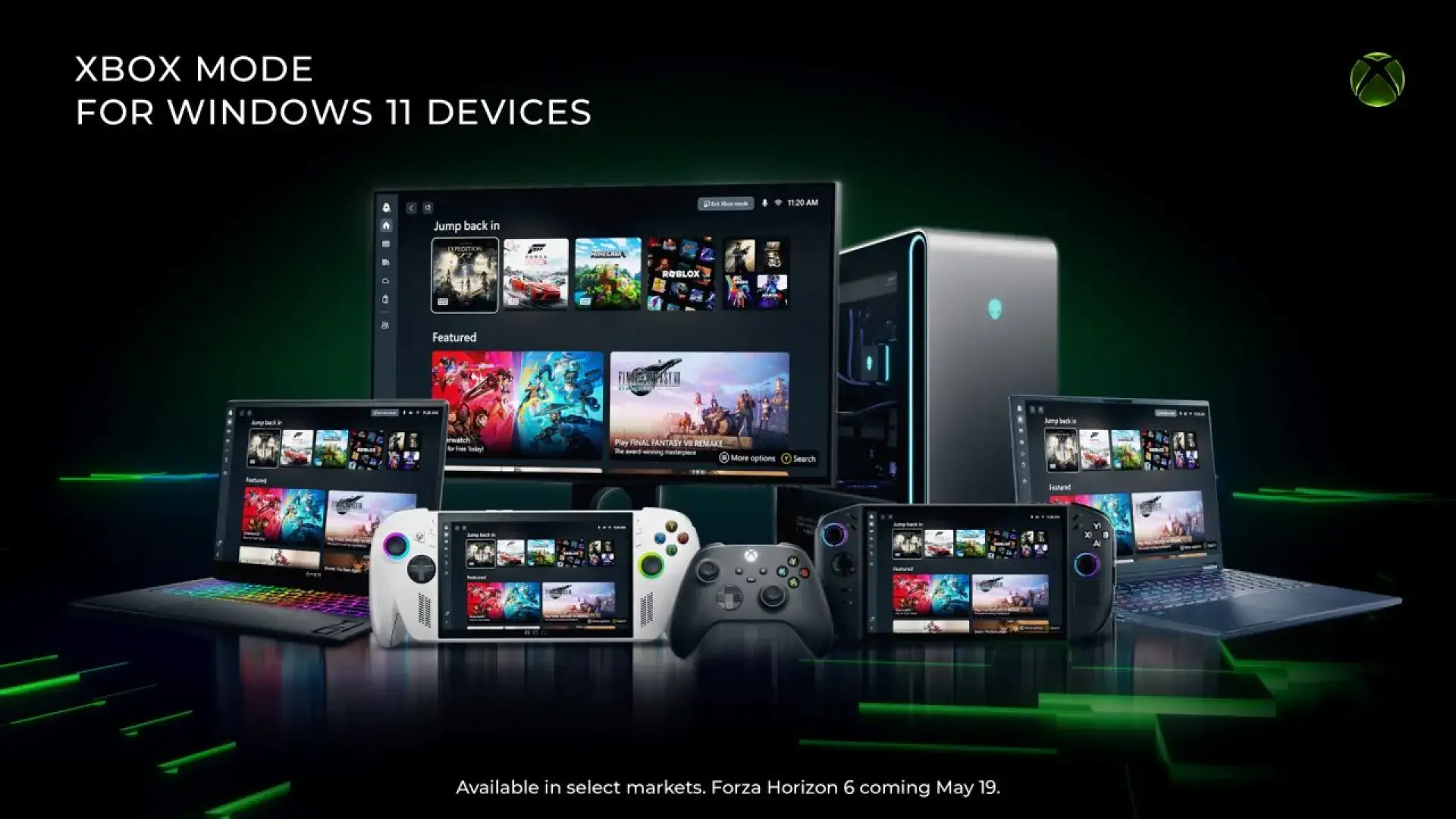 Modo Xbox Windows 11 Interfaz de juego en PC