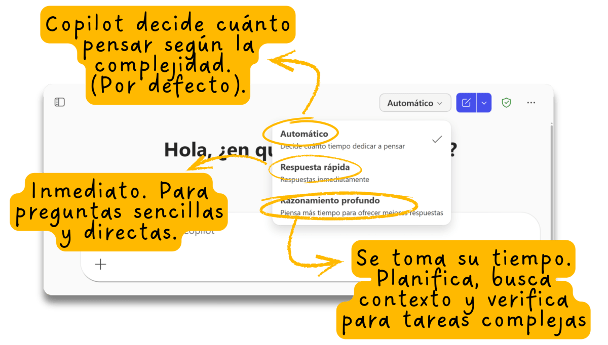 Interfaz de Copilot