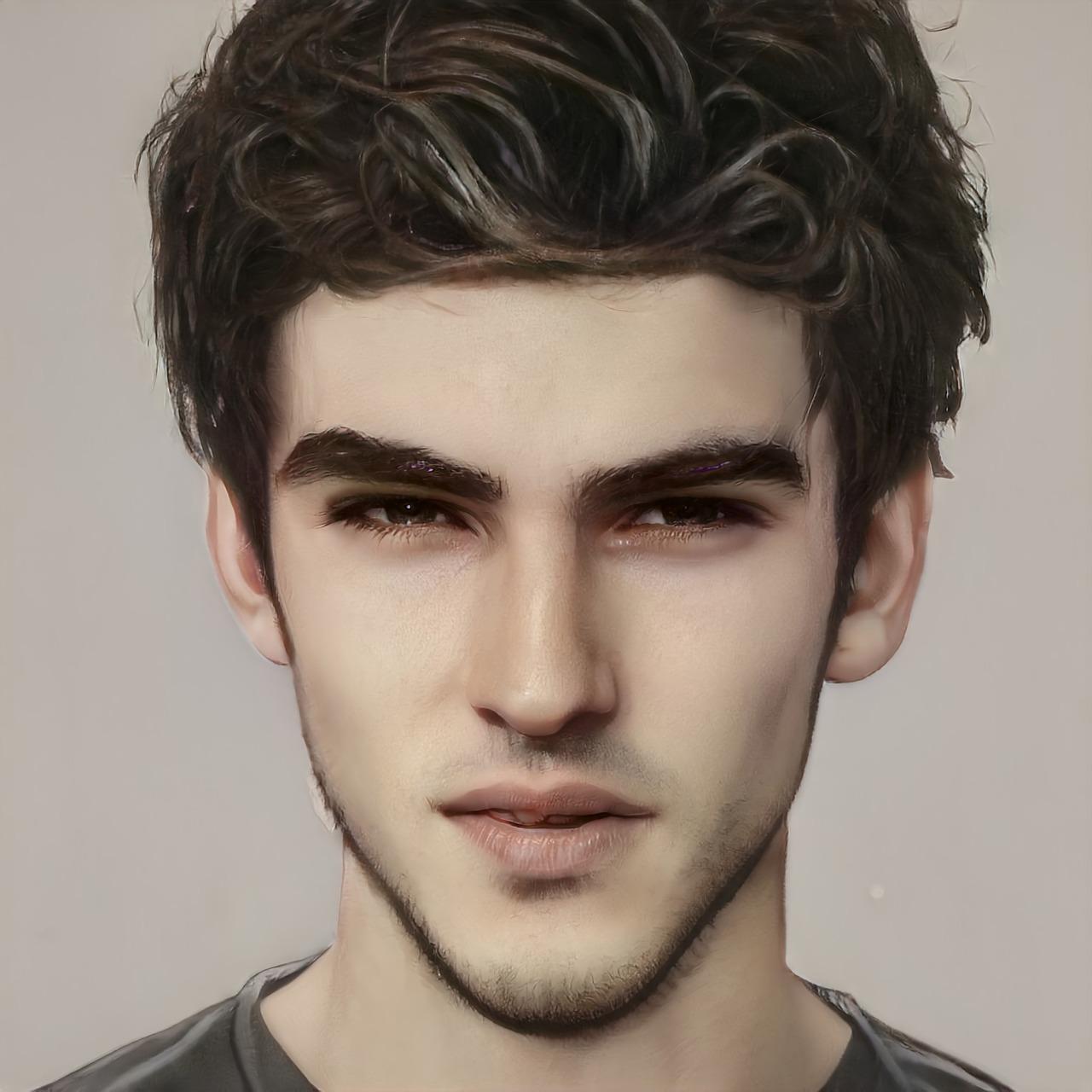 Retrato digital de un hombre generado por IA, ejemplificando el concepto de AI Persona en perfiles de artistas.