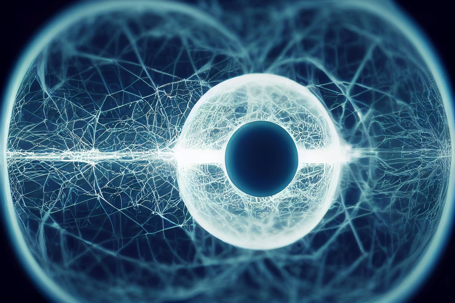Representación abstracta y futurista de redes neuronales y visión artificial. Representación abstracta y futurista de redes neuronales y visión artificial.