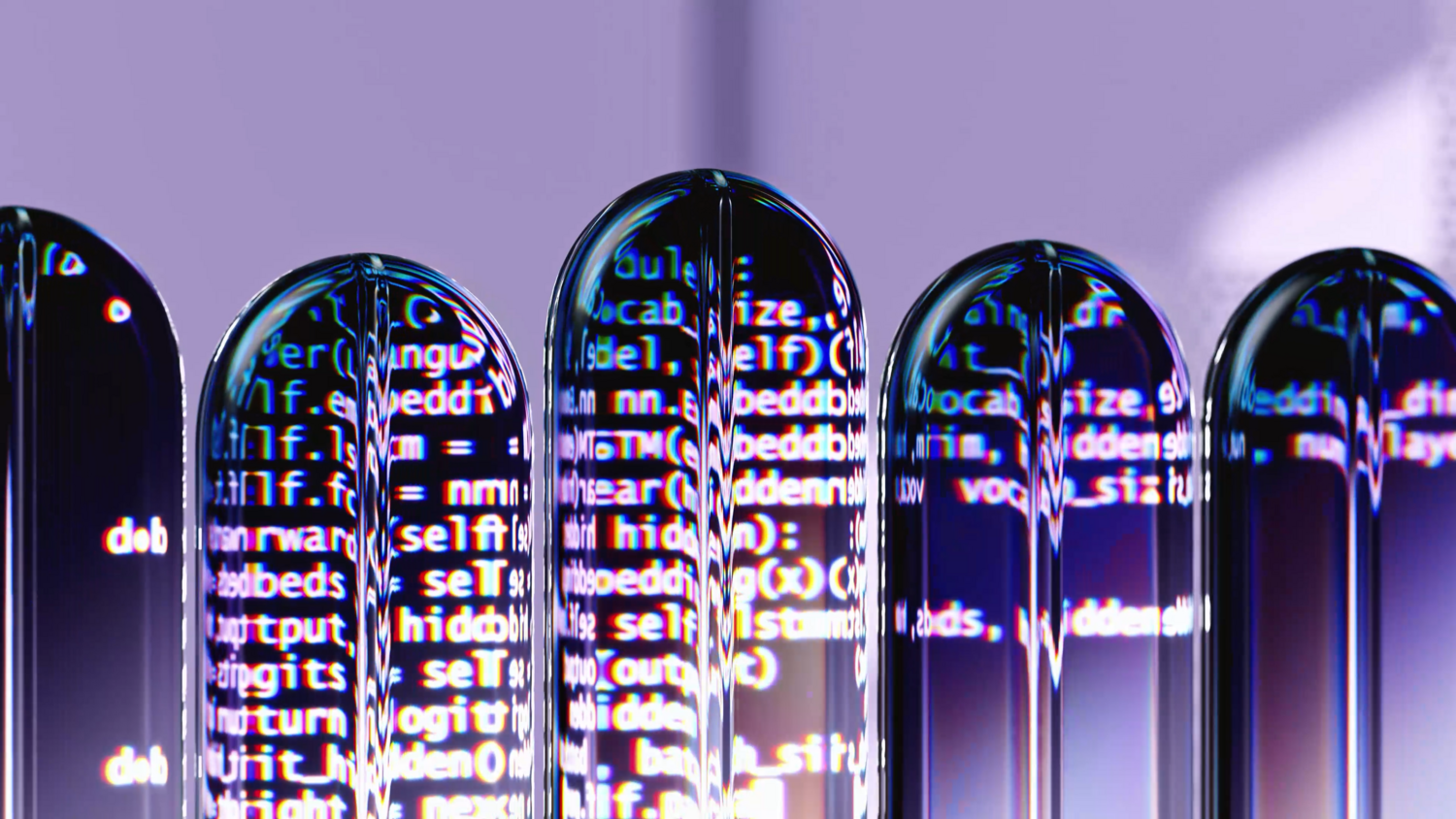 Representación abstracta en 3D de modelos de lenguaje e inteligencia artificial.